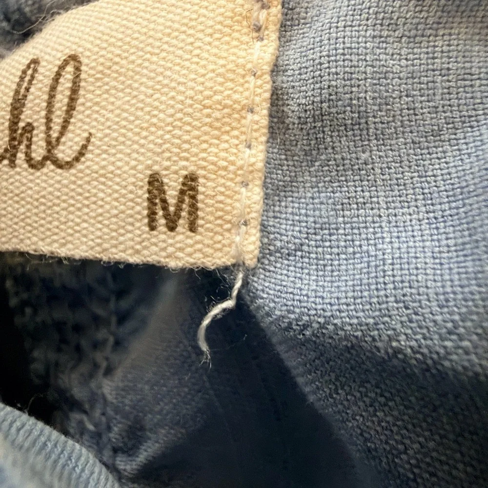 Bella Dahl Soft Tencel Blue Drawstring Mini Skirt